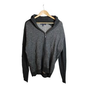 DAVIS & SQUIRE Sweater‎ Full Zip  Lambs Wool Blend Size XL